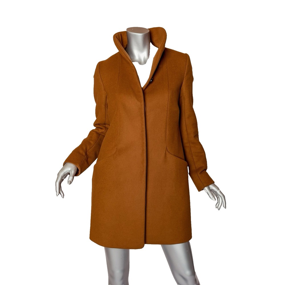 Wilfred Artizia Cocoon Wool Cashmere Coat Caramel Brown Size XS
